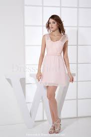 Ruffles Sleeveless Wedding Guest Light Pink Dress Short Graduation Dresses Mini Homecoming Dresses Chiffon Dress Short