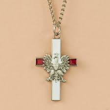 Necklace White Eagle Cross Red White By Polish Accessories 12 95 Antique Silver Plated Necklace Of A Polish Eagle Silver Plated Necklace Polish Tattoos