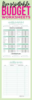 Get Your Finances In Order With These Simple Printable Budget Worksheets Includes Monthly Bu Printable Budget Worksheet Budget Printables Budgeting Worksheets