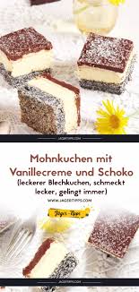 Mohnkuchen Mit Vanillecreme Und Schoko Leckerer Blechkuchen Schmeckt Lecker Gelingt Immer Recipe Poppy Seed Cake Seed Cake Savoury Cake