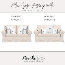 20 inches and 22 inches. Porche Co Sofa Sectional Throw Pillow Size Guide Porche Co
