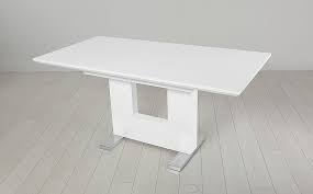 Komoro white high gloss dining table with 6 perth white leather chairs.condition is used. Florence White High Gloss Extending Dining Table With 6 Perth Dove Grey Fabric Chairs Furniture And Choice