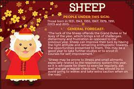 Lucky Unlucky Signs In Year Of The Sheep Sheep Signs Chinese Zodiac Signs