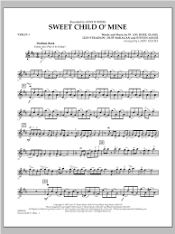 Sweet child o mine bass tabs. Larry Moore Sweet Child O Mine Violin 1 Sheet Music Pdf Notes Chords Pop Score Orchestra Download Printable Sku 310342