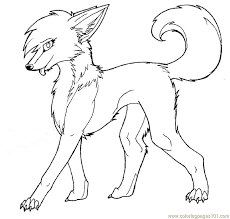 Here are fun free printable wolf coloring pages for children. Young Wolf Coloring Page Wolf Colors Animal Coloring Pages Anime Wolf