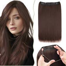 50cm SEGO Extensiones de Hilo Invisible con 4 Clips Pelo Sintético Se Ve  Natural Una Pieza Lisa Cabello Ajustable Postizo (#6A Castaño Medio,130g) :  Amazon.es: Belleza