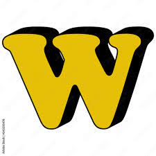 Apprendre et enseigner le français :: Letter W Alphabet 3d Icon Element Of 3d Color Alphabet For Mobile Concept And Web Apps Detailed Letter W Alphabet 3d Icon Can Be Used For Web And Mobile Stock Vector