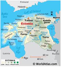 For country comparisons (the table) colors are used: Estonia Maps Facts World Atlas