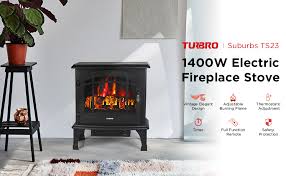 R.w.flame electric fireplace infrared stove heater, 23 freestanding fireplace heater, 3d realistic flame effects, adjustable brightness and heating mode, overheating safe design, 1000w/1500w, black 4.4 out of 5 stars 490 Brightness Adjustable Effect Timer Freestanding Fireplace Stove With Realistic Flame Remote Control Turbro Suburbs Ts23 Electric