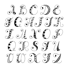 A font is the combination of typeface, size, weight, slope, and style to make up a printable or displayable set of characters. Sketch Alphabet Font 459646 Vector Art At Vecteezy