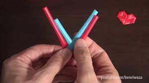 diy ストローでハートを作る折り方 how to make a straw heart 100均アイテムdiyライフハック動画 字幕あり ストロー 工作 ストロー アート ストロー