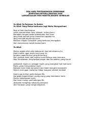 Savesave doa lawatan kerja menteri for later. Doa Lawatan Pak Lah Doc Majlis Sempena Lawatan Yab Perdana Menteri Ke Ibu Pejabat Bpr Pada 24 10 2007 Rabu Ya Allah Ya Rahman Ya Rohim Ya Allah Yang Course Hero