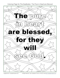 Learn about famous firsts in october with these free october printables. Pure In Heart Beatitudes Coloring Page On Sunday School Zone