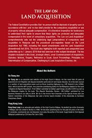 Specific issues covered include defamation and media matters, land acquisition disputes and. The Law On Land Acquisition Current Law Journal