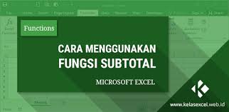 Fungsi Subtotal Excel Contoh Dan Cara Menggunakan Rumus Subtotal Di Excel Microsoft Excel Microsoft Teks