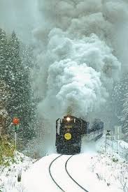 Snowy Express Winter Scenery Scenery Winter Scenes