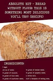 As with many baked goods, however, there are a few ingredients in banana brea. The Absolute Hit Flourless Bread You Must Try It Recipe Lowest Carb Bread Recipe Recipes Bread Machine Recipes