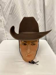 Vtg 1970s Bailey Dark Brown Beaver XXXXX Rancher Cowboy Western 7 Hat W  Adjustable Chin Strap, Original Box