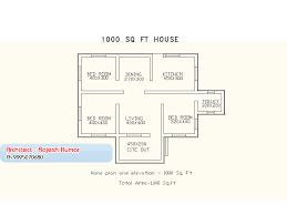Calculate your house construction cost in an el sheet in hindi 2021. 1000 Sq Ft Low Cost 2 Bedroom House Plan Novocom Top