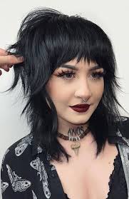 30 Bold and Stylish Wolf Haircut Ideas : Gothic Glam Wolf Cut