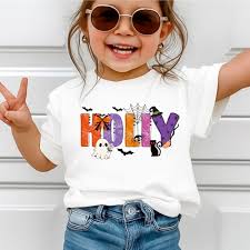 Personalized Kids and Unisex Halloween Shirt: Spooky Name Tee or Sweatshirt 