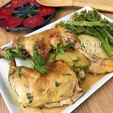 Espaguetis con pollo al horno. Muslos De Pollo Al Horno Faciles Receta De Divina Cocina