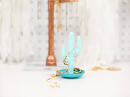 This jewelry diy is super easy to make, and it's also a great solution. How To Make A Clay Cactus Ring Holder