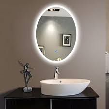 Oval Shape Bath Led Mirror With Frosted Glass Mirror Modern Bathroom Mirrors Backlit Bathroom Mirror Led Mirror Bathroom