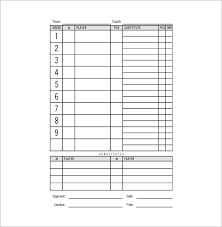 9 Baseball Line Up Card Templates Doc Pdf Psd Eps