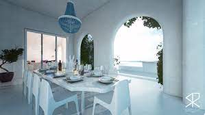 Summer House Dining Area The Greek Bliss Interior Design Colleges Dark Interiors Beach House Interior