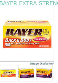 Aspirin (nsaid) (500 mg), caffeine (32.5 mg). Case Of 24 Bayer Aspirin Caplet Back Body 50ct