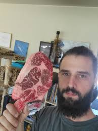 Tomahawk steak at Melon Bar Kalamaki. Very good.