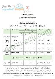 جدول امتحانات الثانوية العامة ٢٠١٩. Ø¬Ø¯ÙˆÙ„ Ø§Ù„Ø§Ø®ØªØ¨Ø§Ø±Ø§Øª Ø§Ù„Ù†Ù‡Ø§Ø¦ÙŠØ© Ù„Ù„ØµÙÙˆÙ 5 11 Ø³Ù„Ø·Ù†Ø© Ø¹ Ù…Ø§Ù† 2021