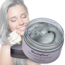 You can also spray a little water for easy coloring. Silver Gray Temporary Hair Dye Wax 4 23 Oz Hailicare Instant Colored Hair Color Wax Natural Hair Pomades Hairstyle Cream Coloring Clay For Men And Women Party Festival Cosplay Halloween Buy Online