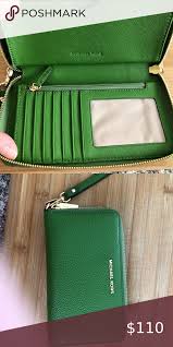 Michael Kors Wallet With Wrist Strap Michael Kors Gorgeous Green Wallet Wristlet Brandnew Never Been Used Michael Kors Wallet Green Wallets Michael Kors Bag
