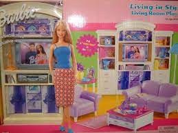 Barbie Living In Style Living Room Playset By Mattel 125 00 Barbie Doll House Barbie House Furniture Barbie Toys