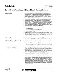 Switchboard Panelboard Short Circuit Current