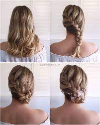Simple And Pretty Side Fishbone Braid Diy Updo Hairstyle Tutorials For Wedding Guest Updo Hairstyles Tutorials Braided Hairstyles For Wedding Hair Tutorial