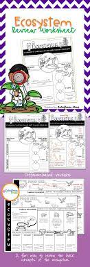 Ecosystem Review Worksheet Ecosystems Biology Experiments Teaching Resources