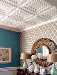 This is the strongest way to highlight rich molding, especially delicate molding like this that leaves a lot of negative space. Crown Molding Ceiling Tiles Ceiling Design Udecor