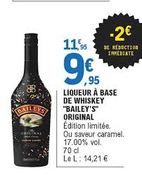 Offre Liqueur A Base De Whiskey Bailey S Original Chez E Leclerc