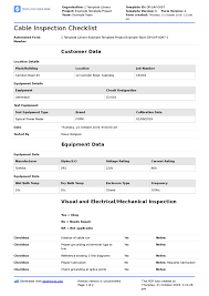 Like all other form controls, the check box control resides on the developer tab, which does not appear on the excel ribbon by default. Cable Inspection Checklist Power Electrical Cable Trays