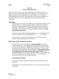 A letter of recommendation for scholarship can accomplish a number of things within a. Essay 2 College Scholarship Letter Essays Behavioural Sciences