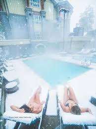 aava whistler hotel featuring an outdoor pool and hot tub with view of the mountains this hotel is just 2 minutes walk from whistler hotel whistler village