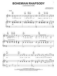 Glee Cast Bohemian Rhapsody Sheet Music Notes In 2021 Sheet Music Sheet Music Notes Guitar Chords For Songs