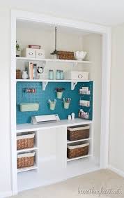 50 ideas, tips and tricks to organize your home, on a budget! Creative Thrifty Small Space Craft Room Organization Ideas The Happy Housie