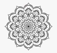 Vintage flower illustration wall art print and poster design remix from original artwork. Mandala Pattern Flower Black White Decorative Flower Art Black And White Hd Png Download Kindpng