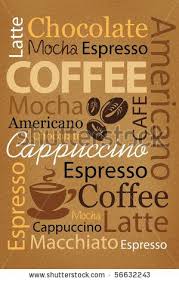 Stock Photo Wallpaper For Decorate Coffee Or Coffee Shop Words And Pictures On A Brown Background Coffee Shop Coffee Box Coffee Cafe