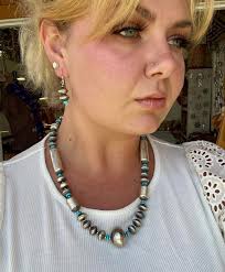 NFR ready for you fashion REAL Native American turquoise jewelry. Check out  this gorgeous piece of Navajo history matched to Sterling Silver Navajo  pearls. $450.00 plus $10.20 shipping and PayPal fully accepted.