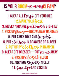 I haven't quite figured my kids out completely, but when it comes to cleaning their rooms, my kids seem to be line drivers. Printable Cleaning Checklist For Your Kid S Bedroom Overstuffed Life